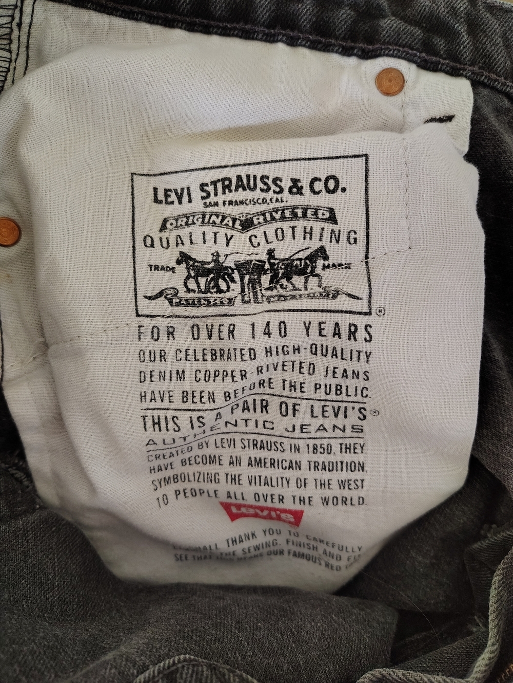Vintage 90s Levi's 550 Black Relaxed Fit Jeans Red Tab Made in USA 34x32 - Picture 11 of 12